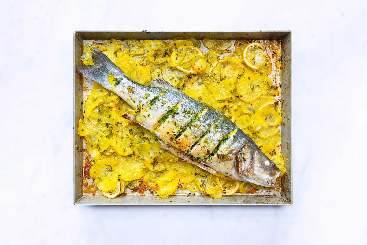 Rezept: Fisch auf Kartoffelbett