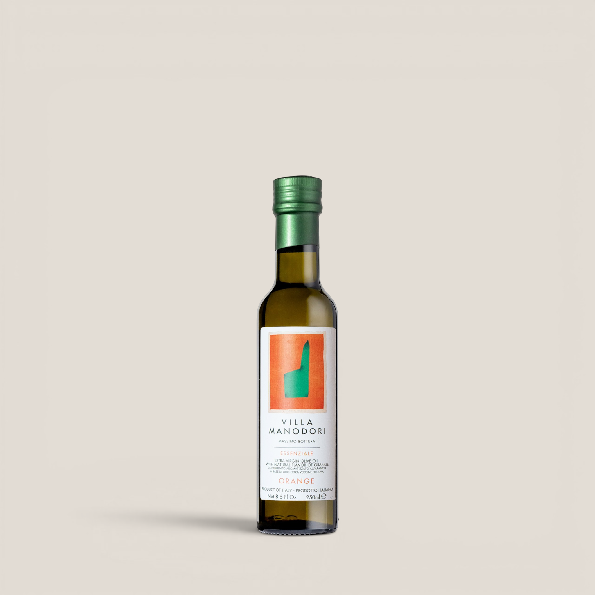 SPLENDIDO Villa Manodori Olivenöl mit Oregano-Aroma in einer eleganten 250ml Glasflasche mit grünem Verschluss