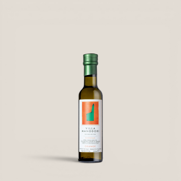 SPLENDIDO Villa Manodori Olivenöl mit Oregano-Aroma in einer eleganten 250ml Glasflasche mit grünem Verschluss