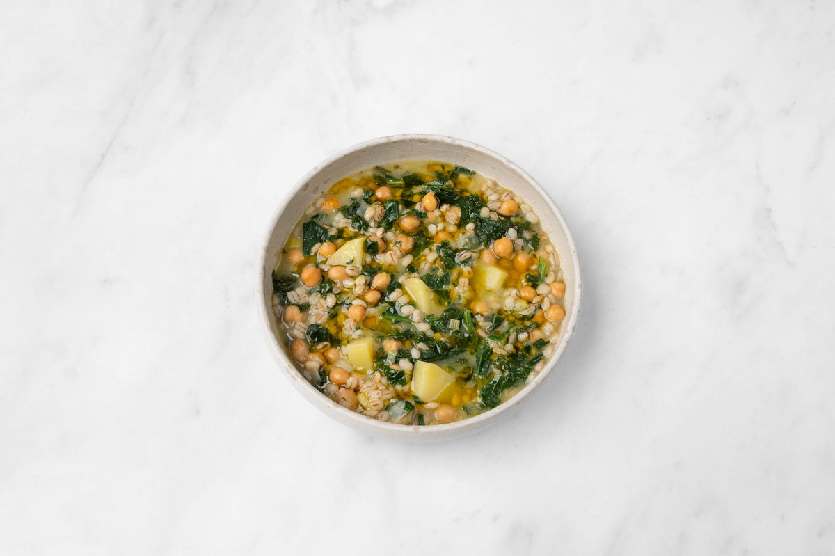 Gerstensuppe mit frischem Olivenöl